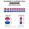 Linkasi Croatia Flag Nail Stickers for Women Girls Manicure Waterproof Membrane Nails Decoration Accessories (Pack of 5) view 3