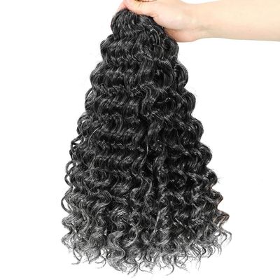 ELAOGI GoGo Curl Crochet Hair 18Inch 6Packs Gogo Curls Crochet Synthetic Braiding Hair Curl Crotchet Hair for Black Women (18 Inch (Pack of 6), 1B/Grey)