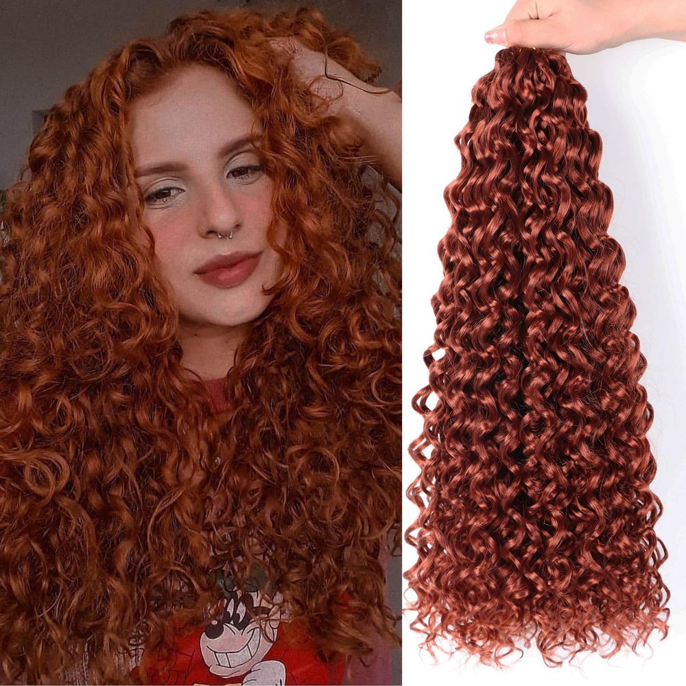 12Inch GoGo Curl Crochet Hair 6Packs Water Wave Crotchet Hair Curl Crochet Hair for Women (12 Inch, 350#)