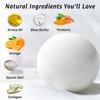 Collagen Bath Bombs Luxurious Bath Foam Gift for Dry Skin Hydration Moisturizing Turmeric Arnica Orange Essential Oil Infused for A Blissful Experience view 3