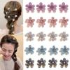 Small Crystal Hair Claw Clips for Women Girl, Multicolor Mini Pearl Flower Claw Design, Sweet Daisy Artificial Bangs Decorative Hair Accessories (Multicolor20) view 2