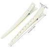 24 Packs Duck Bill Clips, Bantoye 3.35 Inches Rustproof Metal Alligator Curl Clips with Holes for Hair Styling, Hair Coloring, White view 2