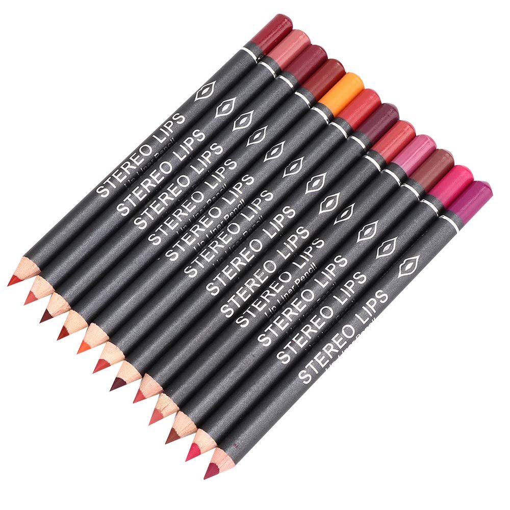 Lip Liner Pencil,12pcs Lipliner Deluxe Ultra Fine Lip Liner set of 12 color Matte Lip Liner Pencil Lip Creamy and Smooth Lip Liners Pencil Makeup Cosmetic Pen Set