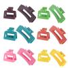 12Pack Colorful Trendy Square Hair Clips, Big and Small Neutral Rectangle Claw Clips, Non-slip Matte Large Hair Clips for Women, Hair Clasps Accessories Red Green Yellow view 1