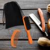 10 Sets Natural Boar Bristle Brush, Pear Wood Dual Sided Wide Tooth Comb with Travel Pouch - Beard Grooming Kit for Men's Beard Care, Valentine Gift (Long Handle) view 3