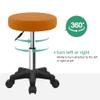 FURWOO Round Rolling Stool Height Adjustable Stool with Wheels for Spa Salon Massage Pale Brown view 4