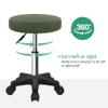 FURWOO Round Rolling Stool Height Adjustable Stool with Wheels for Spa Salon Massage Green view 4