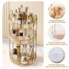 360 Rotating Makeup Organizer, Large-Capacity Skincare Make Up Storage 3 Tier Perfume Organizers Cosmetic Dresser Organizer with Makeup Brush Holder, Fits Bedroom, Bathroom, Vanity Shelf Countertop view 4