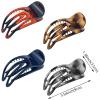4 Pcs French Concord Flat Hair Clips, 3.54 Inch Curved Hair Claw Alligator Hair Clips Volume Strong Hold Banana Barrettes Hair Clamps Jaw Clips for Women view 2
