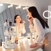360 Rotating Makeup Organizer, Large-Capacity Skincare Make Up Storage 3 Tier Perfume Organizers Cosmetic Dresser Organizer with Makeup Brush Holder, Fits Bedroom, Bathroom, Vanity Shelf Countertop view 3