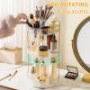 360 Rotating Makeup Organizer, Large-Capacity Skincare Make Up Storage 3 Tier Perfume Organizers Cosmetic Dresser Organizer with Makeup Brush Holder, Fits Bedroom, Bathroom, Vanity Shelf Countertop view 4