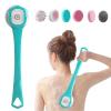 Electric Body Bath Brush, Scrubber Shower Brush Rechargeable Long-Handled Electric Bath Brush with 6 Heads for Cleanse, Massage, Exfoliate and Pamper Your Skin in The Shower (Gemstone Blue) view 1