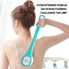 Electric Body Bath Brush, Scrubber Shower Brush Rechargeable Long-Handled Electric Bath Brush with 6 Heads for Cleanse, Massage, Exfoliate and Pamper Your Skin in The Shower (Gemstone Blue) view 2