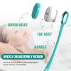 Electric Body Bath Brush, Scrubber Shower Brush Rechargeable Long-Handled Electric Bath Brush with 6 Heads for Cleanse, Massage, Exfoliate and Pamper Your Skin in The Shower (Gemstone Blue) view 3