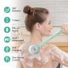 Electric Body Bath Brush, Scrubber Shower Brush Rechargeable Long-Handled Electric Bath Brush with 6 Heads for Cleanse, Massage, Exfoliate and Pamper Your Skin in The Shower (Fresh Green) view 3