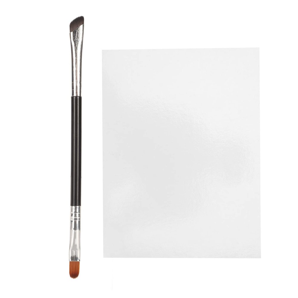 Disposable Mixing Palette, L Size Waterproof Makeup Paper with Double Ended Brush, Disposable Nail Art Palette with Nail Drawing Painting Pen
