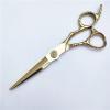 Hair Cutting Scissors, 6-inch gold plated hair scissors professional hairdresser hair scissors high-grade tooth cut thin shearing set view 3