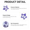 ANQSYY New 10Pcs Purple Star Snap Hair Clips Girls Kawaii Non Slip Stars Barrettes Hair Accessories for Women view 3
