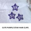 ANQSYY New 10Pcs Purple Star Snap Hair Clips Girls Kawaii Non Slip Stars Barrettes Hair Accessories for Women view 4