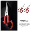 FOMIYES 2pcs Stainless Steel Grooming Scissors - Women Eyebrow Trimmer & Mustache/Nose Hair Clipper | Portable Nail Trimming Tool for Home, Salon & Makeup Use (Red) view 3