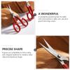 FOMIYES 2pcs Stainless Steel Grooming Scissors - Women Eyebrow Trimmer & Mustache/Nose Hair Clipper | Portable Nail Trimming Tool for Home, Salon & Makeup Use (Red) view 4