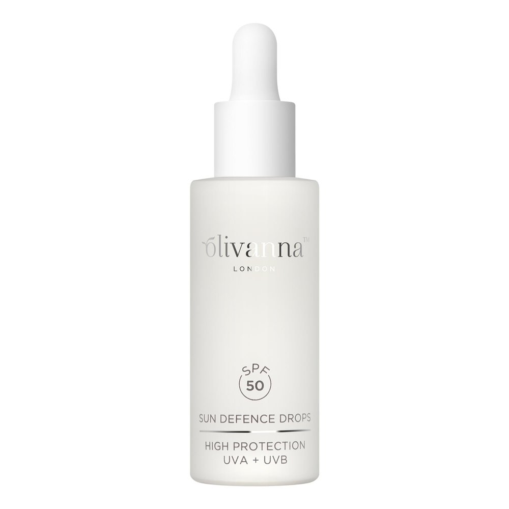 Olivanna Sun Defence Drops SPF 50 - Mineral Sunscreen for Face - Non-Greasy - Defends Against Sun Damage, Premature Aging, and Pigmentation - 0.9 oz