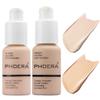 2 Pack Meifen Foundation 101- Porcelain and102- Nude, Full Coverage Flawless Soft Matte 24 HR Oil Control Waterproof Concealer Makeup. view 1