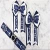 Horse show bows and belt combo. Surcingle belt, ribbon bow. Equestrian gift (Navy Bit) view 2