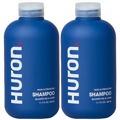 Huron Clean Citrus Woods Men's Shampoo  Strengthening, Hydrating & Nourishing  Sulfate-Free, Vegan & Cruelty-Free  12 oz  Invigorating Citrus & Mint Scent