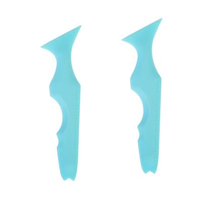 Beaupretty 2pcs Eyelash Mascara Drawing Aid Silicone Eyebrow Stencil Reusable Makeup Tool for Eyeliner Easy Cleaning