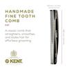 Kent F3T Black Graphite Fine Tooth Comb - Hair Parting and Straightening Comb for Men's & Women's Dandruff Remover, Saw Cut and Hand Polished Made in England view 2