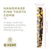 Kent F3T TY Fine Tooth Comb - Hair Parting and Straightening Comb for Men's & Women's Dandruff Remover, Saw Cut and Hand Polished Made in England view 2