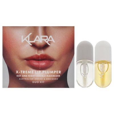 Klara Cosmetics Xtreme Lip Plumper - Day and Night Duo Kit for Fuller and Hydrating Lips