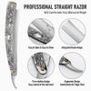 Professional Straight Razor with First Layer Cowhide Strop - Straight Edge Barber Razor Premium Stainless Steel Shaver Razor for Men Home & Salon Grooming Using view 4