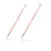 HaimiLiya Gel Nail Remover Tool, Cuticle Pusher for Women, Dual-end Dead Skin Nail Pusher Nail Dirt Cleaner Tool, 410 Stainless Steel,No.02 (CP No.02-Pink 2Pcs) view 1