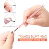HaimiLiya Gel Nail Remover Tool, Cuticle Pusher for Women, Dual-end Dead Skin Nail Pusher Nail Dirt Cleaner Tool, 410 Stainless Steel,No.02 (CP No.02-Pink 2Pcs) view 3