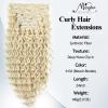 Meepo Blonde Curly Clip In Hair Extension For Black Women Natural Thick Deep Wave Hair Extension Clips Synthetic Long 24 inch hair extensions clip in Hairpiece (613(Pack of 7)) view 2
