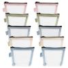 10 Mini Mesh Pouch, Clear Zipper Pouch, Cosmetic Case - Small Item Organizer with Key Kit (5 Colors) view 1