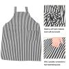 Hair Stylist Cutting Hair Collar Striated Salon Apron with 2 Pockets Professional Adjustable Haircut Hairdressing Cape Kitchen Cloth Styling Tool for Salon Hairstylist Hair Color pad Shawl Neck Protec view 3