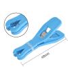 Oyaface Body Piercing Kits Septum Clamps for Ear Nose Navel Nipple Lip Piercing Tools Piercing Supplies, 10 Pcs, Blue Triangular view 2