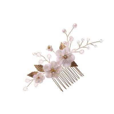 FRCOLOR 1pc Floral Rhinestone Hair Comb Elegant Bridal Headpiece for Weddings and Special Occasions Accessory for Women and Girls for Bridesmaids Engagements and Anniversaries