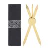 Compass Eyebrow Ruler, Stainless Steel Material Gold Eyebrow Stencil Ruler, Adjustable Accurate Positioning Compass Design Brow Measuring Tool view 1