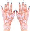 ManiGlovz - The ORIGINAL UPF 50+ UV Light Protective Nail Gloves | Gel Manicure and Anti UV Fingerless Gloves for Women | Can be Used as Sun Protection Gloves for Driving | Tangerine Twirl view 1