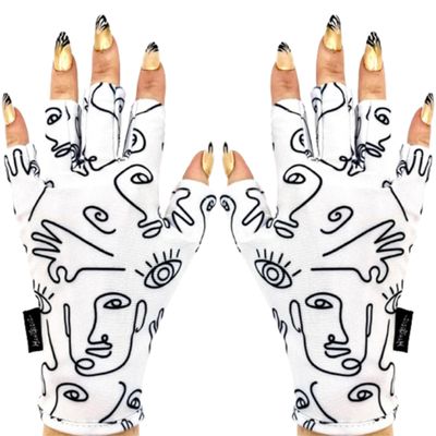 ManiGlovz - The ORIGINAL UPF 50+ UV Light Protective Nail Gloves | Gel Manicure and Anti UV Fingerless Gloves for Women | Can be Used as Sun Protection Gloves for Driving | P.Casso