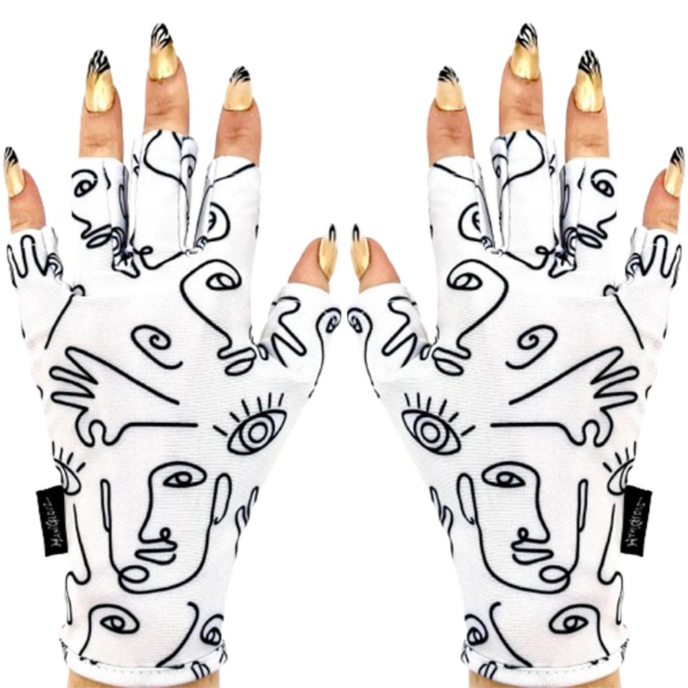 ManiGlovz - The ORIGINAL UPF 50+ UV Light Protective Nail Gloves | Gel Manicure and Anti UV Fingerless Gloves for Women | Can be Used as Sun Protection Gloves for Driving | P.Casso