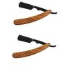 FRCOLOR 2pcs Manual Beard and Eyebrow Practical Shaving Tool for Men Comfortable and Safe Hair Clipper for Grooming and Personal Care Included view 1