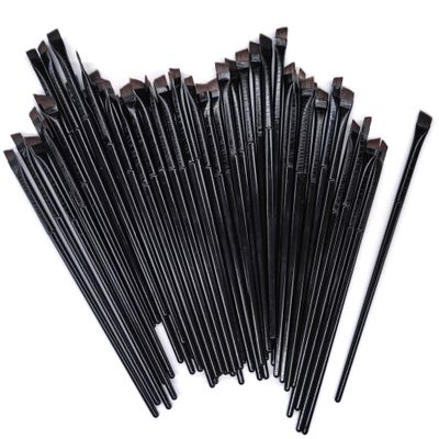 50 Pieces Angled Brow Brush, 5.5" Flat Slanted Premium Eyebrow Brush, Tint Brushes, Cosmetic Blending Brush, Eyeshadow Concealer Makeup Brush, Professional Precision Eye Beauty Cosmetic Tool for Women