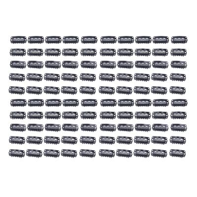 100 Pieces Wig Clips U Shape Metal Clips With Soft Rubber 6 Teeth Hairpiece Wig Clip for Wig Clips to Sew in Wig Clips to Secure Wig Hair Clips for Wigs Snap Clips