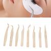 8pcs Eyelash Extension Tweezers Set Stainless Steel Tight Bite Tweezers For Eyelash Beauty Tools view 2