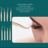 8pcs Eyelash Extension Tweezers Set Stainless Steel Tight Bite Tweezers For Eyelash Beauty Tools view 4